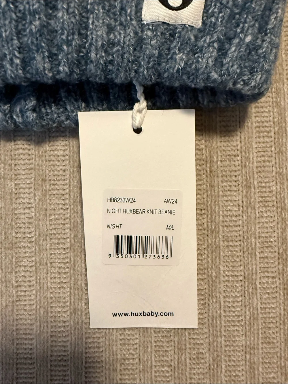 Huxbaby Teddy Bear Crewneck Sweater & Beanie - Blue & Brown